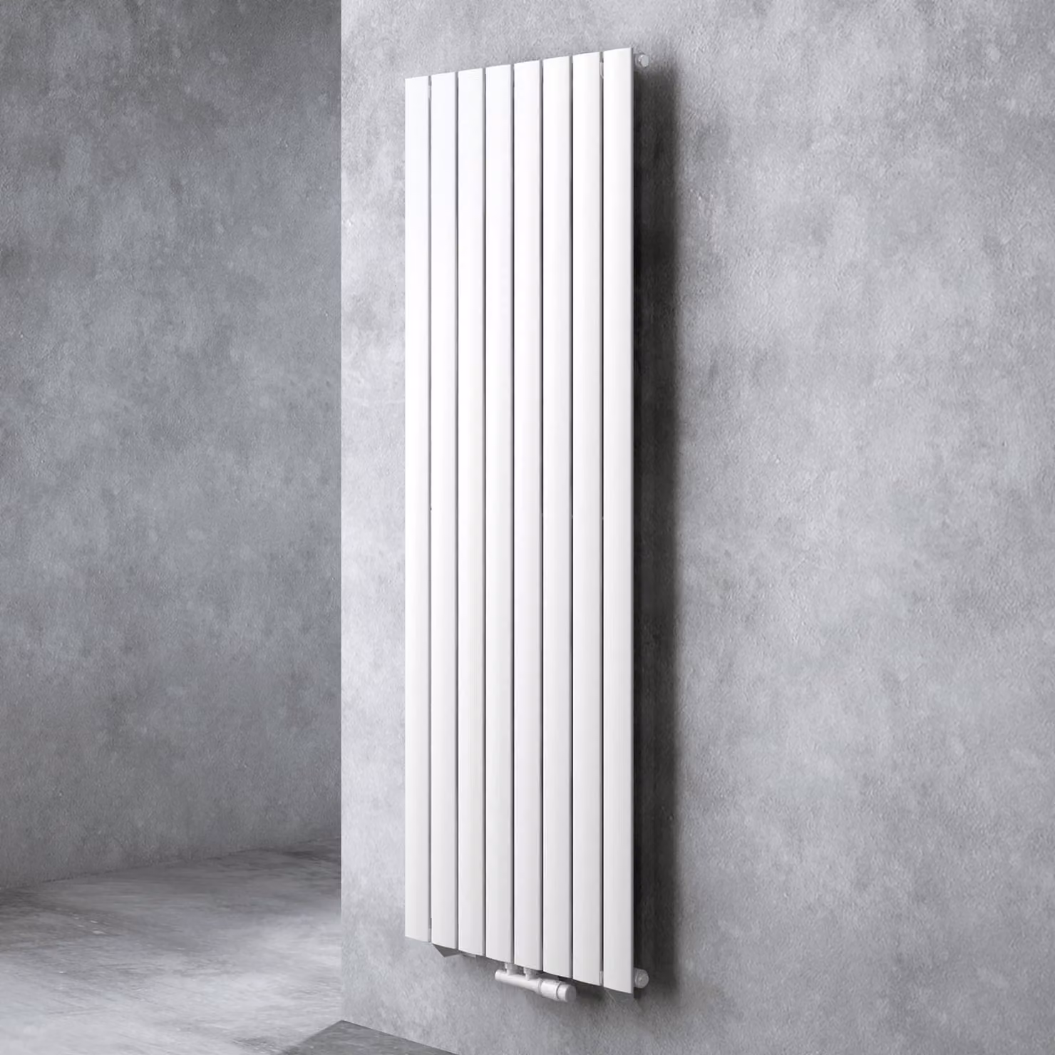 doporro Radiatore Verticale da Bagno 180x61cm, Radiatore a Pannello Termoarredo da Parete e Pavimento in Acciaio, Bianco