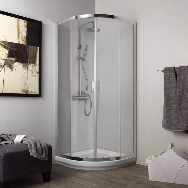 Box doccia semicircolare 80x80 cm trasparente
