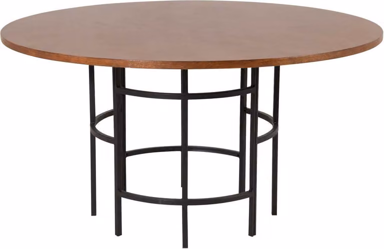 Tavolo da pranzo FURNLUX Copenhagen Noce e Nero 140cm / Hauptfarbe: Braun / Dimensioni: 140 x 140 x 75 cm