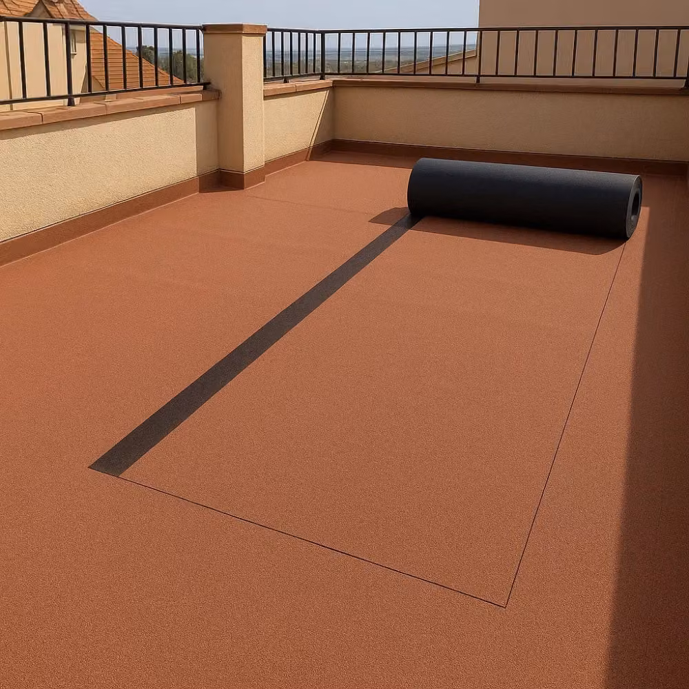 Guaina ardesiata rossa Casasciutta per impermeabilizzazione terrazze, 5 rotoli da 1x10 m – 2