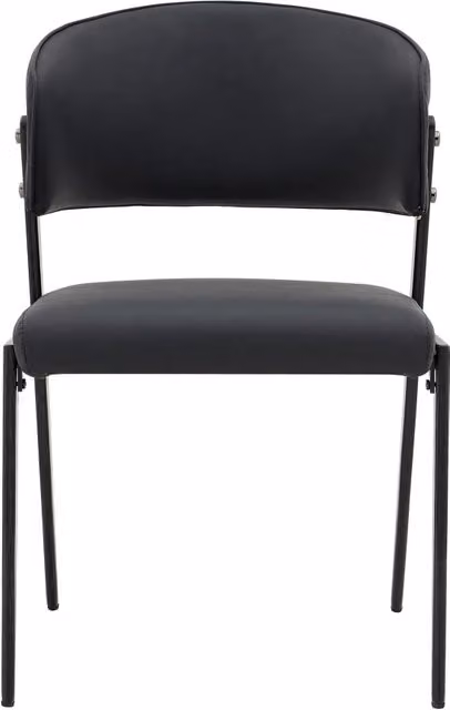Sedia da pranzo moderna imbottita con struttura in metallo, rivestimento in ecopelle, ergonomica, 78 cm altezza