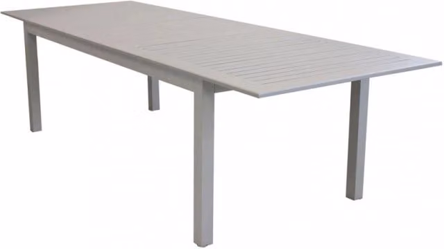 Tavolo da giardino rettangolare allungabile Cosma in alluminio grigio opaco