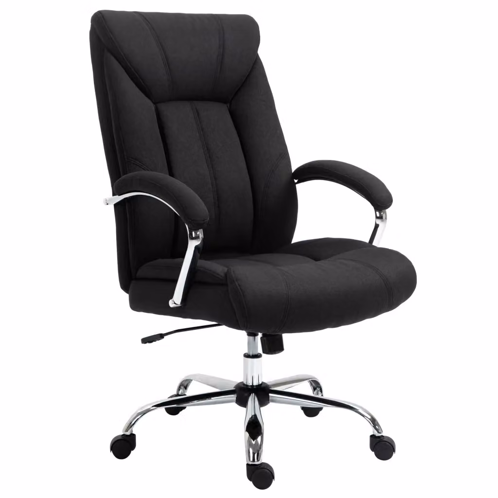 Sedia da ufficio ergonomica Minimal nera con schienale alto, regolabile in altezza e basculante, L/P/H: 65 x 78 x 118 cm – 2