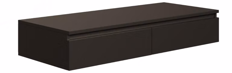 Selsey Bemmi - Scrivania / toletta sospesa con cassetti, nero, 120 cm