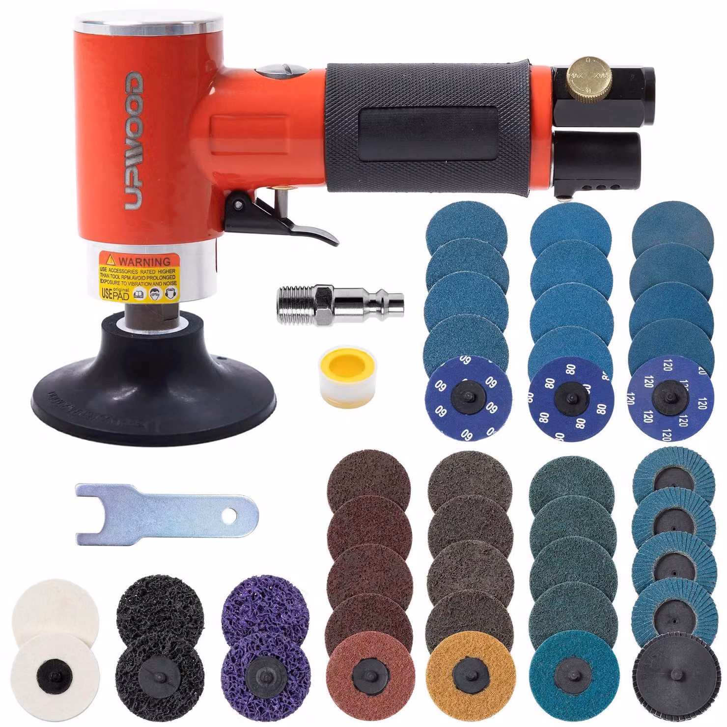 Kit smerigliatrice angolare pneumatica compatta, 75 mm, set di mini levigatrici pneumatiche da 3 pollici