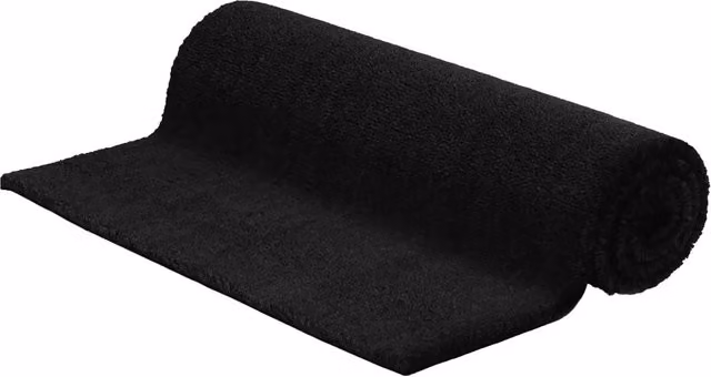 Zerbino tufted interno esterno 100 x 200 cm con moderno supporto antiscivolo in fibra di cocco nero 02_0046166