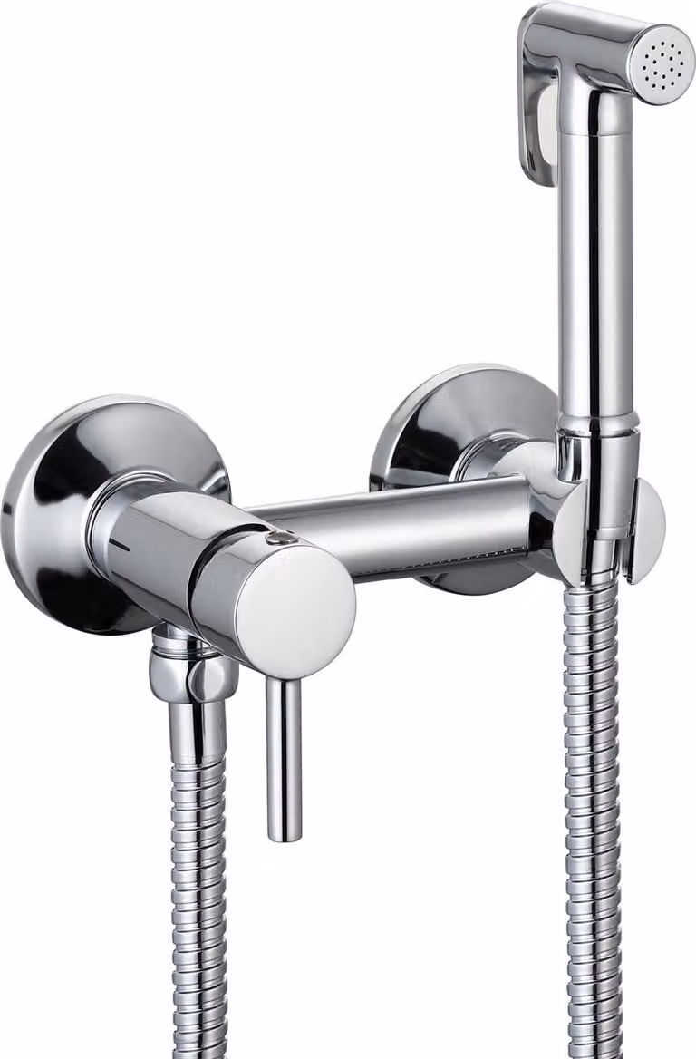 Set completo WC/bidet con doccetta e miscelatore a vista
