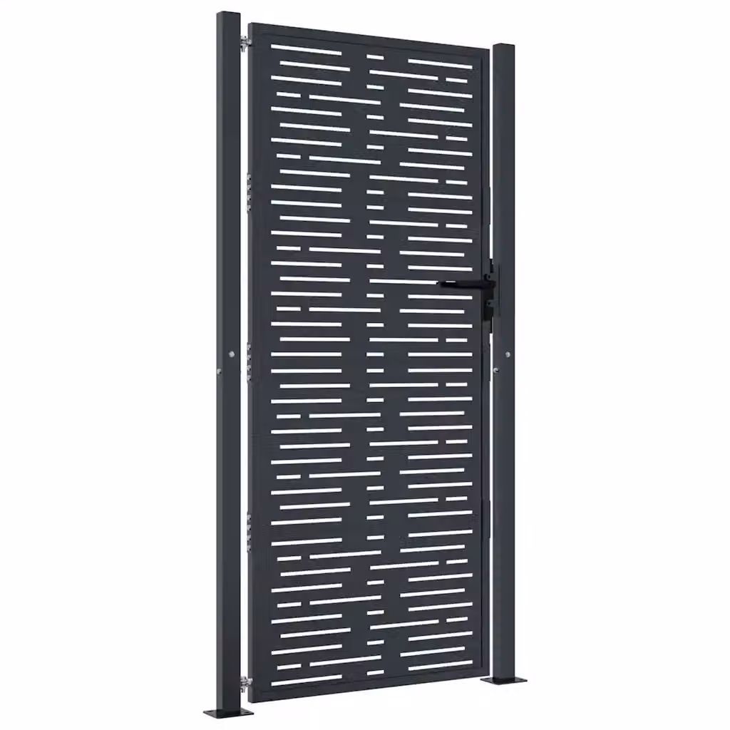 Cancello singolo da giardino vidaXL in acciaio zincato antracite L: 100 cm, H: 200 cm – 2