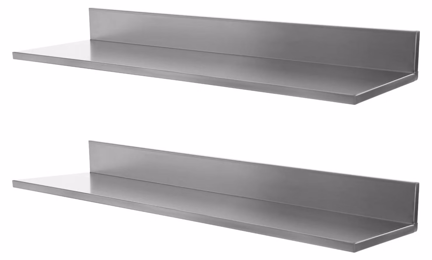 Mensole a parete per spezie - Set di 2 mensole da cucina - Acciaio inossidabile resistente alla ruggine - Montaggio a parete - Mensole sospese - 76,2 x 21,8 x 8,5 cm