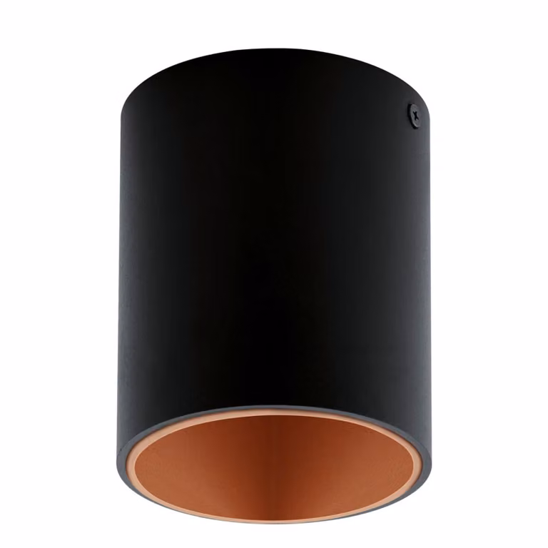 Plafoniera Minimal Polasso Alluminio Nero Luce Led Integrato 3,3W Ip20