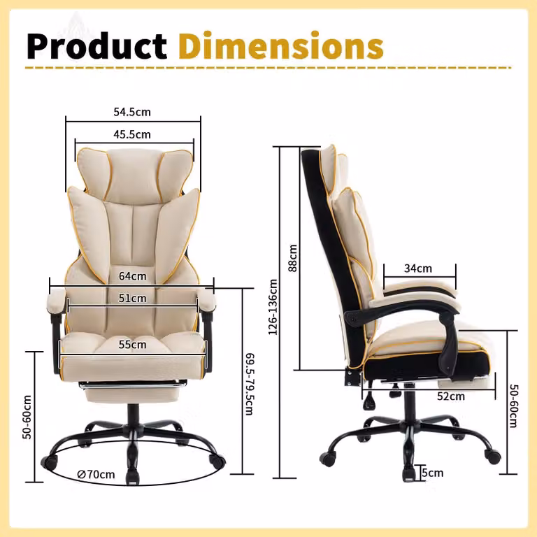 Sedia ergonomica da ufficio - Sedia da ufficio - Sedia da lavoro - Sedia direzionale - Sedia da scrivania regolabile