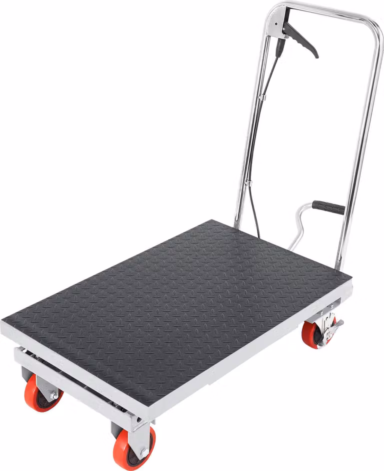 SucceBuy Tavolo elevatore idraulico a forbice con portata di 230 kg, regolabile in altezza da 220 a 720 mm, dimensioni della piattaforma 700 x 450 mm, ideale per officine, magazzini e supermercati, design a forbice singola in grigio
