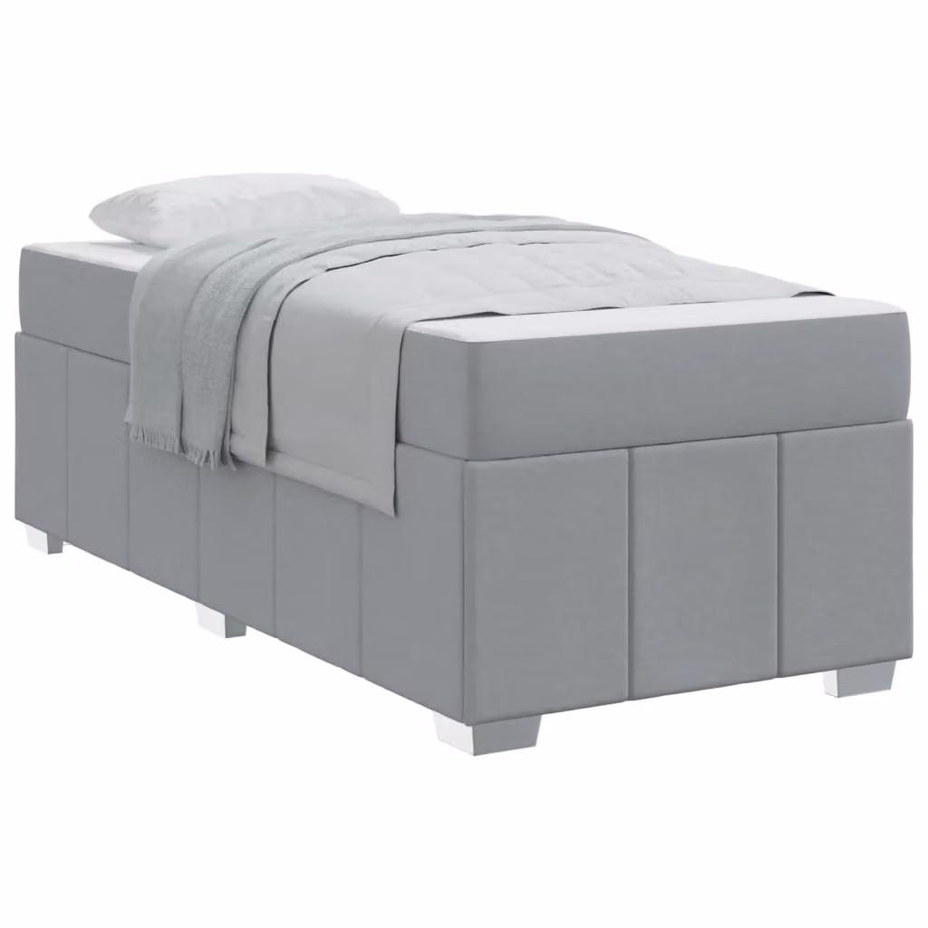 Struttura del letto con contenitore a sollevamento vidaXL in tessuto grigio, L/P/H: 90 x 200 x 66 cm – 2