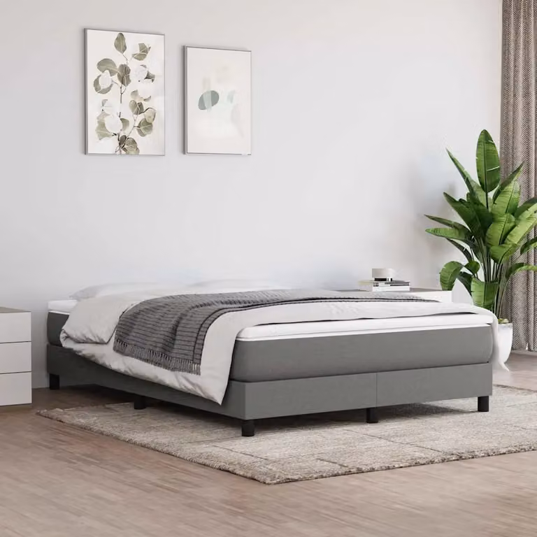 vidaXL Materasso Ibrido a Molle Insacchettate con Rigidità Media, Grigio e Bianco, L 140 cm x P 190 cm x H 20 cm