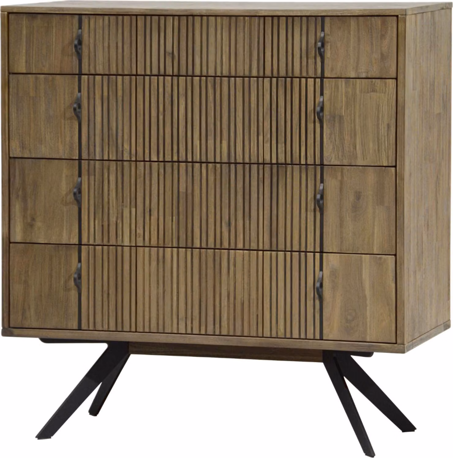 FURNLUX Cassettiera Massa Brown And Black 100cm / Colore principale: Brown / Dimensioni: 100 x 104 x 45 cm