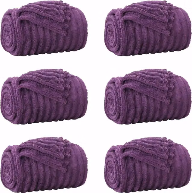 Coperte da Pile 6 pz Viola 270 x 240 cm Panno