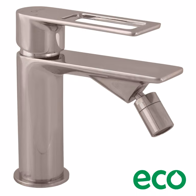 Slezák-RAV Miscelatore per bidet NIL - grigio metallo - lucido, Colore: GRIGIO METALLICO - lucido, Finitura superficiale: PVD, Dimensione: 3/8''