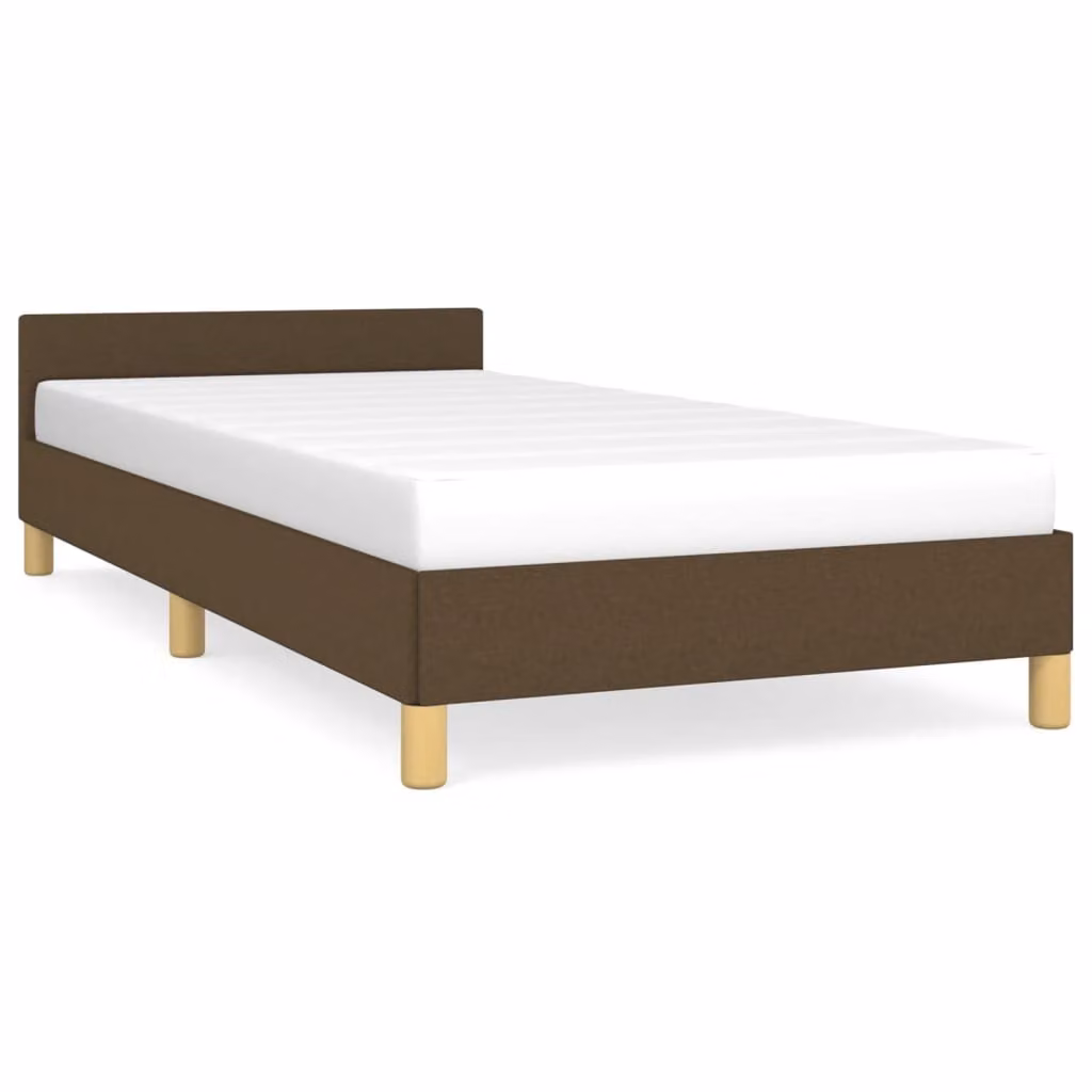 Giroletto senza Materasso Marrone Scuro 90x190 cm Tessuto