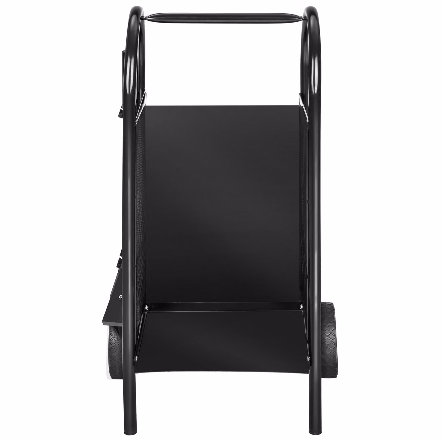 Carrello portalegna tectake nero con paletta, attizzatoio e scopa, H: 80,5 cm, L: 42,5 cm, P: 38 cm – 3