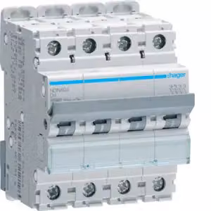 Interruttore automatico 4 poli 10 kA, caratteristica D, 4 A, 4 moduli