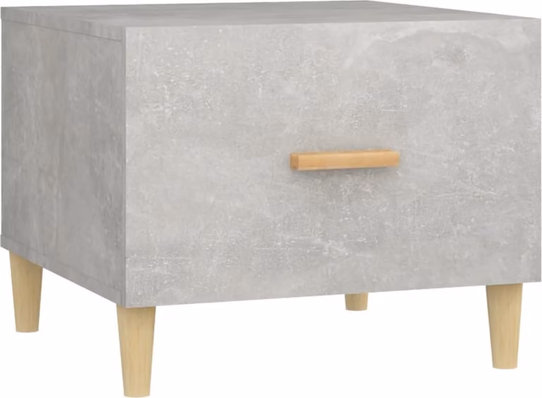 Tavolino Salotto Grigio Cemento 50x50x40 cm Legno Multistrato