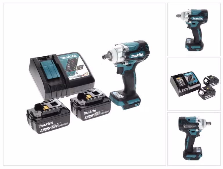 Makita DTW 300 RT Avvitatore ad impulsi a batteria 18V 330Nm + 2x Batterie 5,0 Ah + Caricabatterie