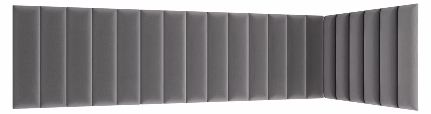 Set di pannelli imbottiti 210x90x60 VALERIO - grigio
