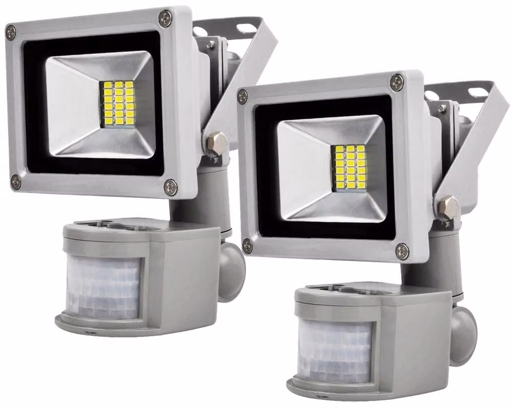 Greenmigo 2x 20W SMD proiettore con rilevatore di movimento Faretto LED luce bianca fredda IP65 impermeabile Lampada LED lampadario a muro proiettore da giardino