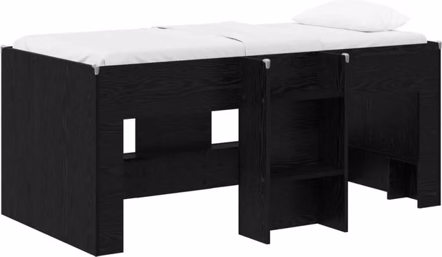 Letto Alto per Bambini | Letto Infantile | Lettino 2 pcs Rovere Nero 163 x 101,1 x 68,5 cm