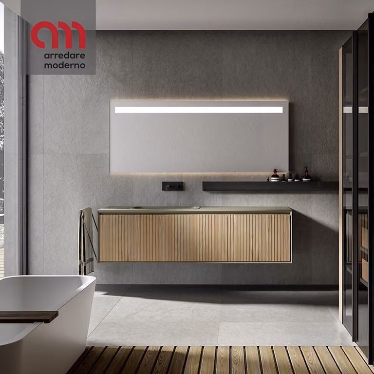 Specchio con fascia illuminata Edoné