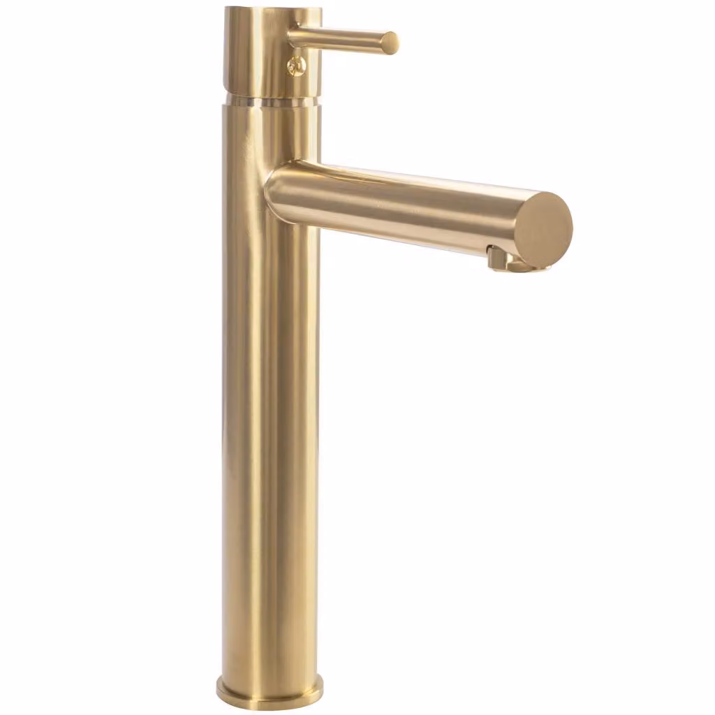 Rubinetto da Lavabo Rea Tess Brush Gold High