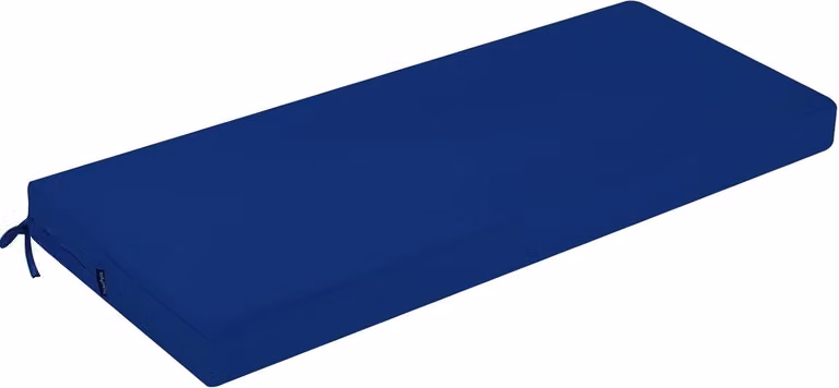 Cuscini per panchine da giardino, dimensioni 100x40x8 cm, con lacci di fissaggio, imbottitura in schiuma impermeabile, adatti per mobili da giardino, colore blu