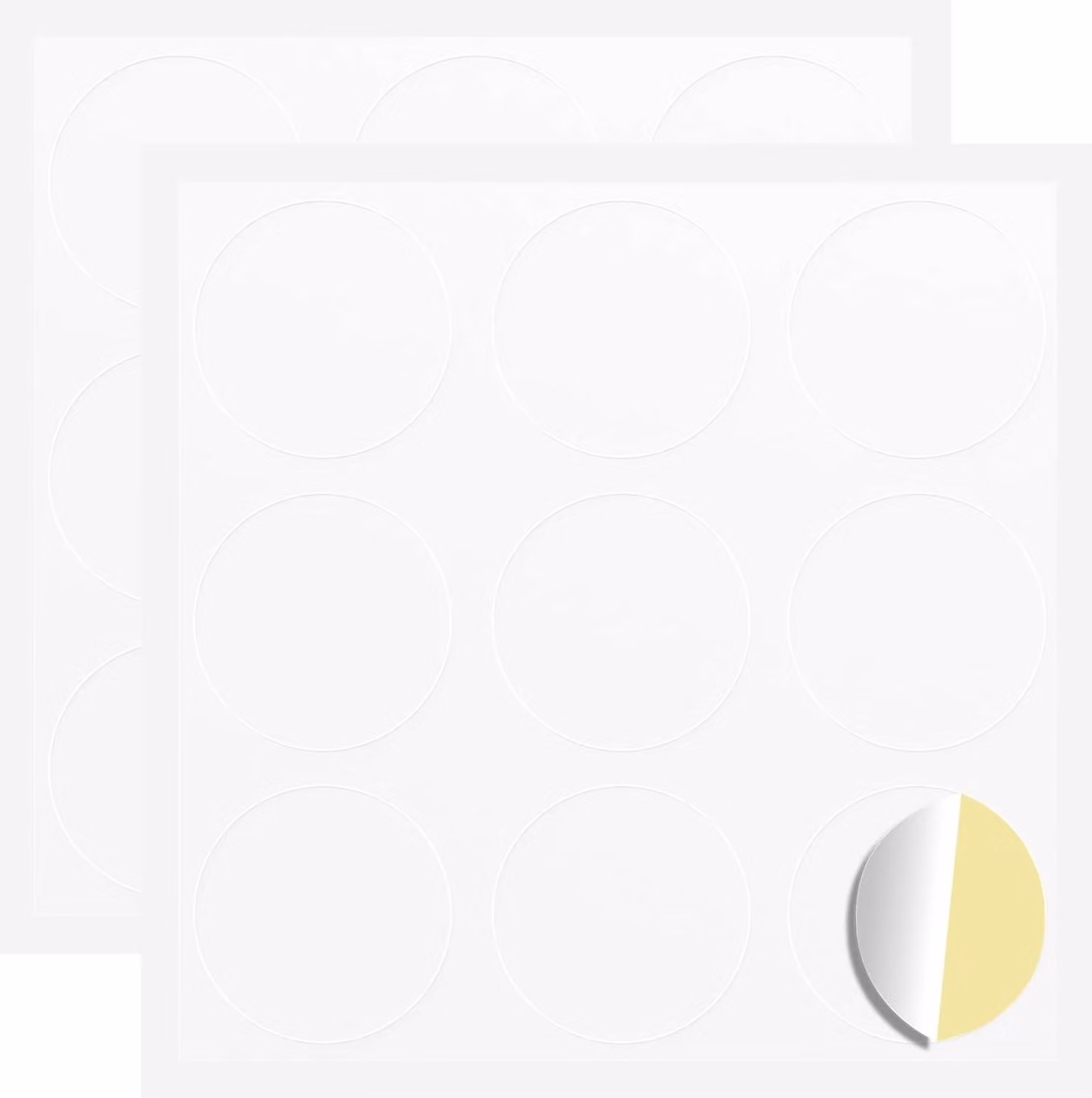 Adesivo 2 pcs Bianco Ø 20 x 0,5 mm Carta