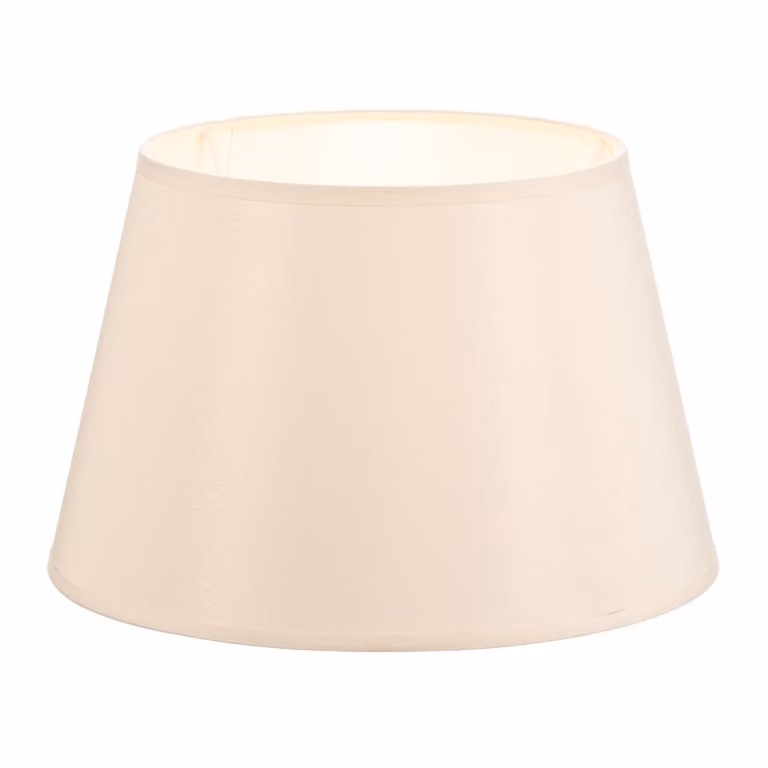 Paralume Cone altezza 18 cm, chintz ecru/bianco Duolla, Crema / Ambra, Tessuto / Stoffa / Seta