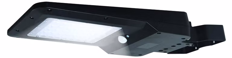Lampada solare da 15W, 1600 lumen, con sensore di movimento, colore nero