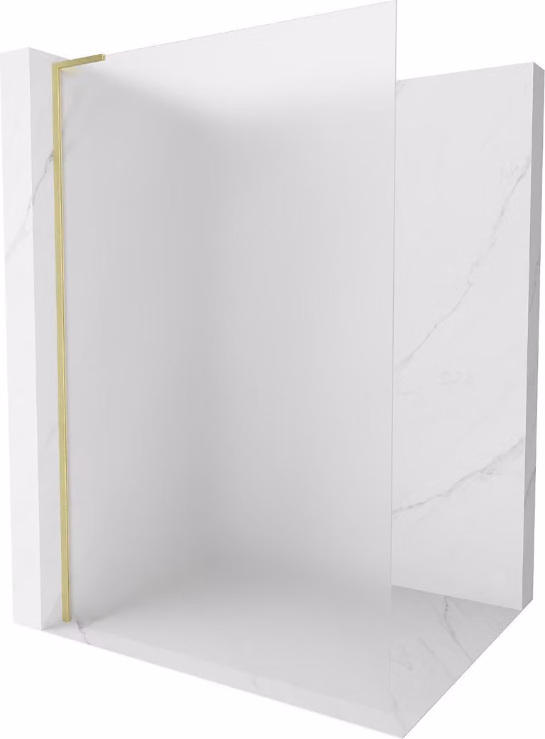 Mexen Kioto L parete doccia Walk-in 120 x 200 cm, brina, oro spazzolato - 800-120-103-55-30