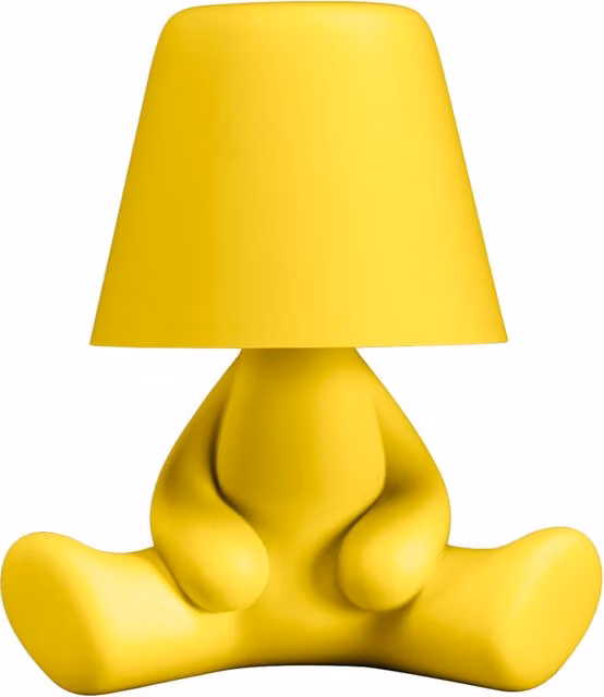 Qeeboo Sweet Brothers Joe Lampada da tavolo ricaricabile LED colore giallo