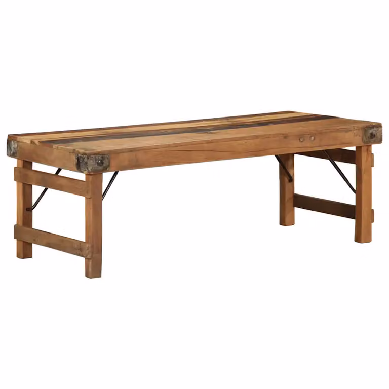 vidaXL Tavolino da salotto moderno in legno marrone L: 110 cm, P: 55 cm, H: 40 cm