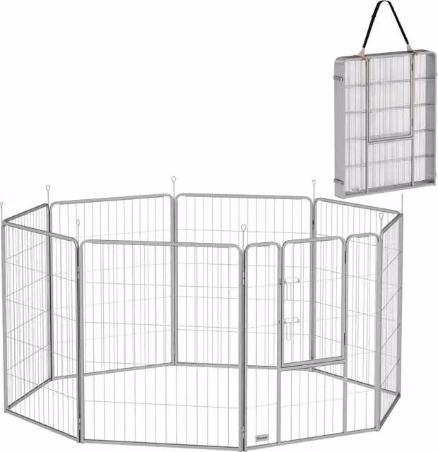 Recinto per animali domestici Minimal in acciaio inox color argento