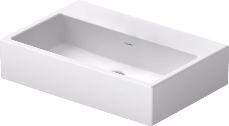 Duravit Vero Air - Lavabo 600x400 mm, senza sfioratore, senza foro per rubinetto, bianco 2368600070