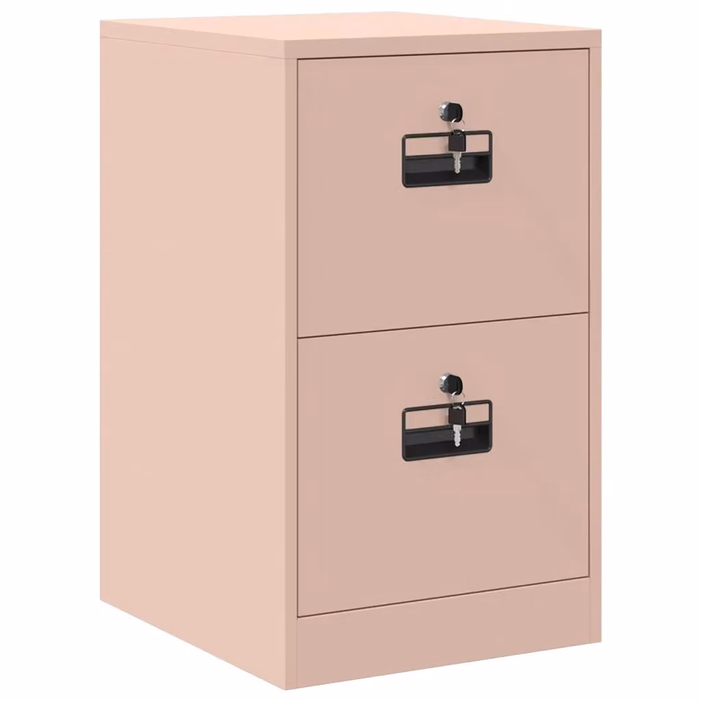 vidaXL Armadio per file geometrico in metallo rosa opaco con serratura L/P/H: 44 x 50 x 74,5 cm – 2