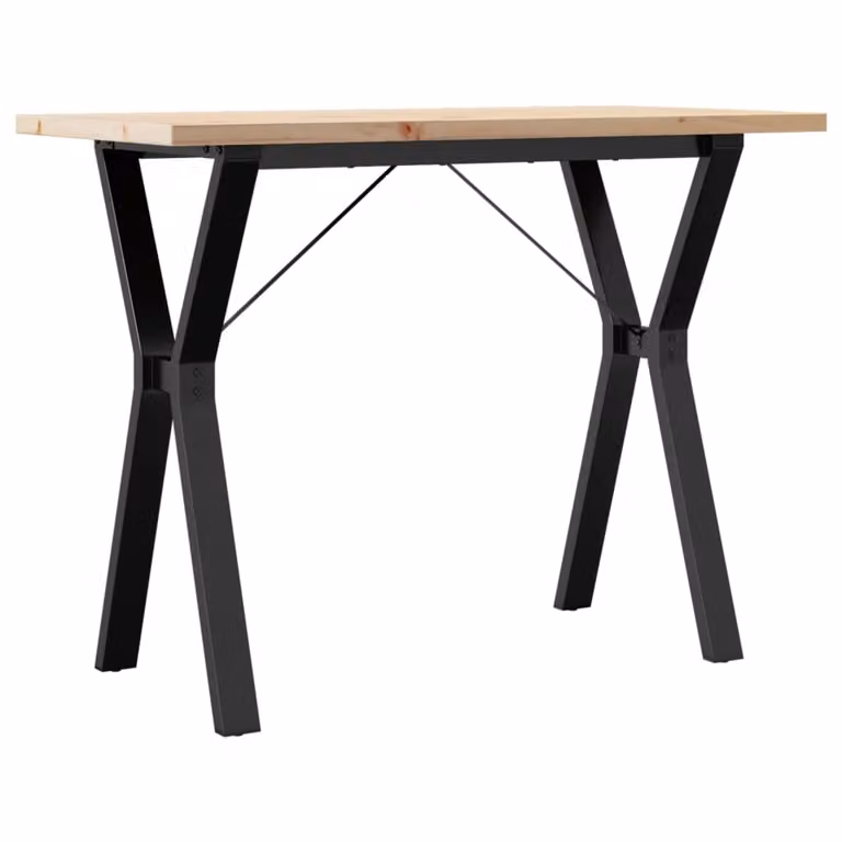 Tavolo da Pranzo Telaio a Y 100x50x75,5 cm Legno Pino e Acciaio