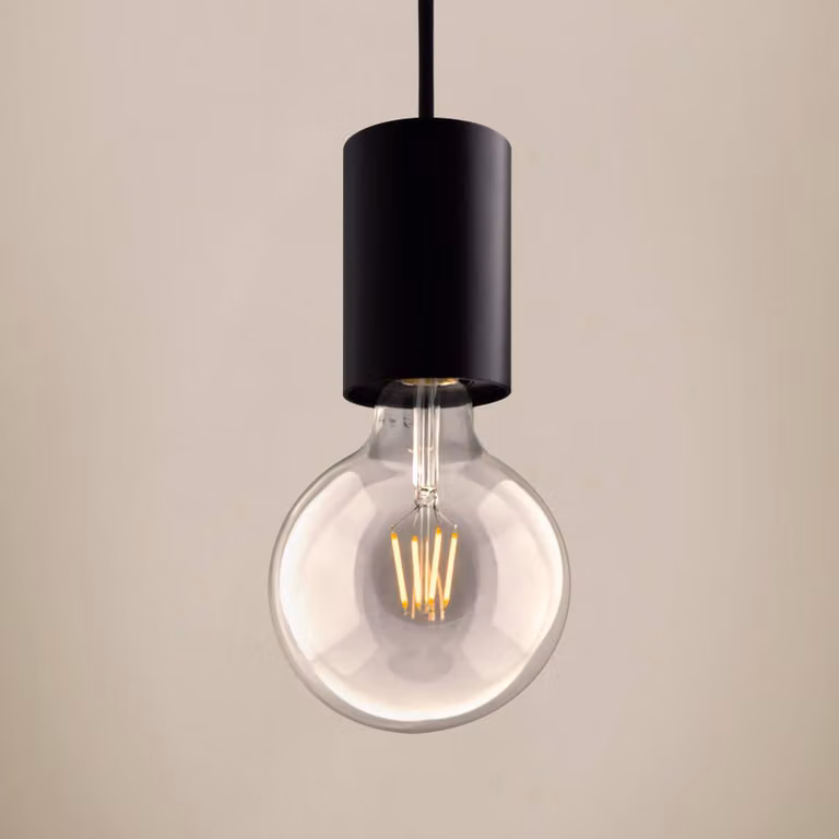 Egger Licht Lampada a sospensione Soho, dimmerabile, Nero, Soggiorno / Sala da pranzo, Alluminio, Moderno, Lampada a sospensione