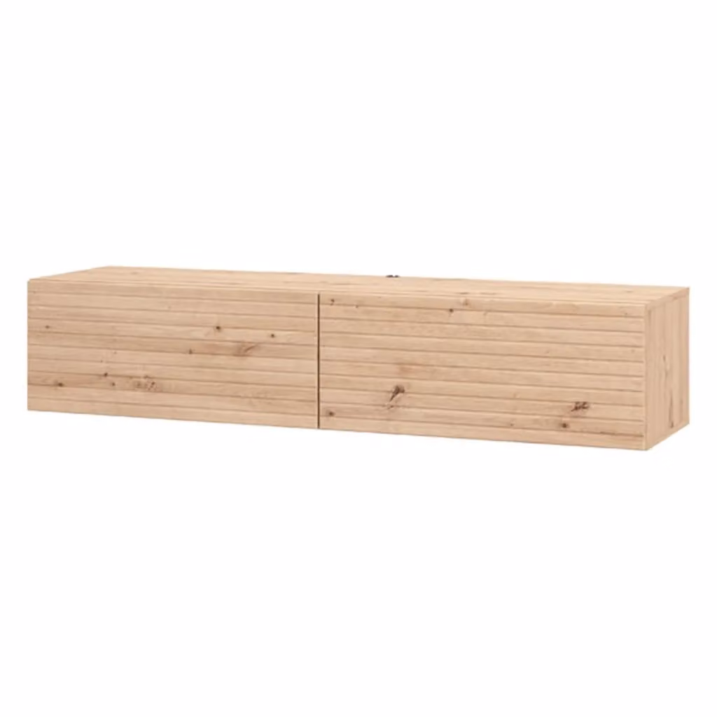 Mobile porta TV DMORA con un ripiano in legno rovere nodi marrone L: 154 cm, P: 41.5 cm, H: 32 cm – 2