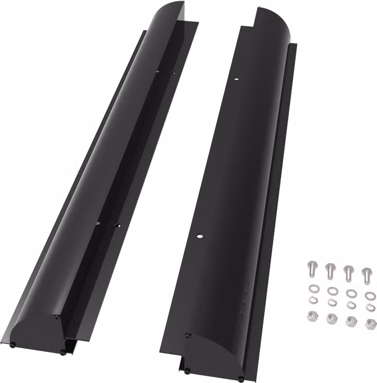Supporto in alluminio enjoy solar® per modulo solare, nero, 670 mm, preforato, per camper, IVA 0%.