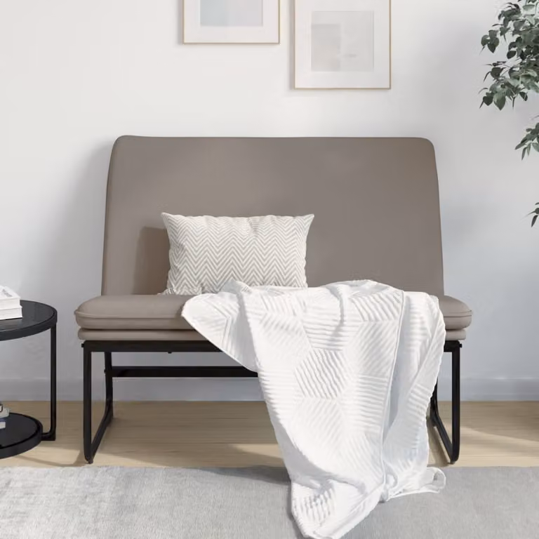 vidaXL Panca Tortora 100x75x76 cm in Tessuto