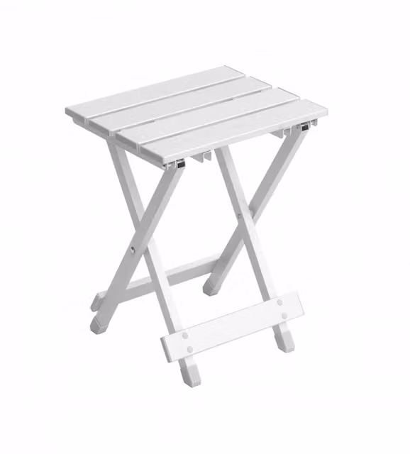 Set Di 10 Tavolini Pieghevole In Alluminio Bianco Moia