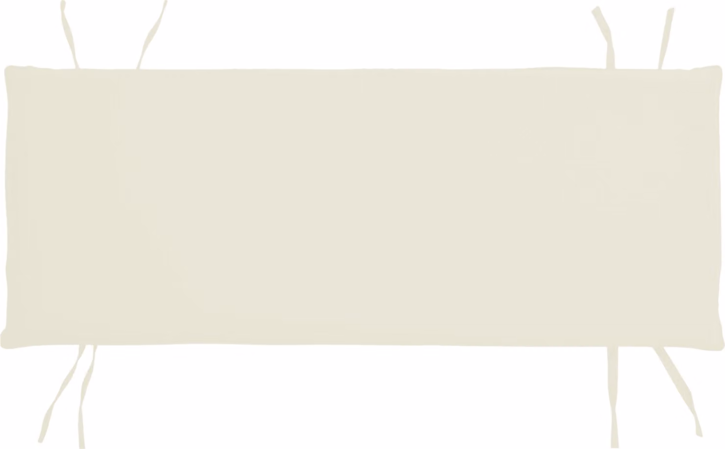 Cuscino per panchina da giardino, dimensioni 40 x 90 x 5 cm, per la panchina Ferrara TB-1062 - Colore crema