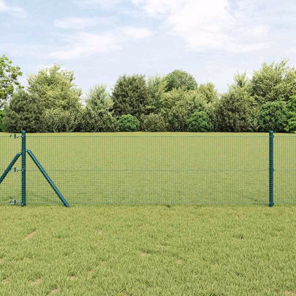 Maison Exclusive - Recinzione a pannelli a doppia onda, verde, dimensioni 5000 x 60 cm