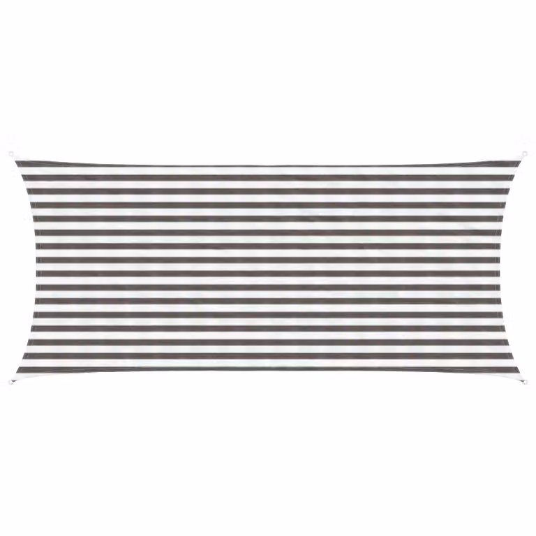 Telo Ombra Rettangolare vidaXL in HDPE Grigio Chiaro e Bianco 2 x 4,5 m